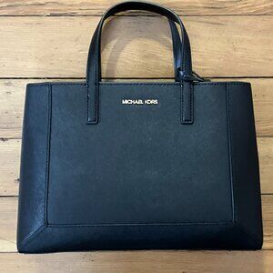 Michael Kors Purse Sallie Satchel black leather NWT MK